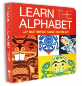 Learn the Alphabet board book with First Nations and Native art