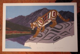 Mountain Lion Native Northwest print by Richard Shorty
